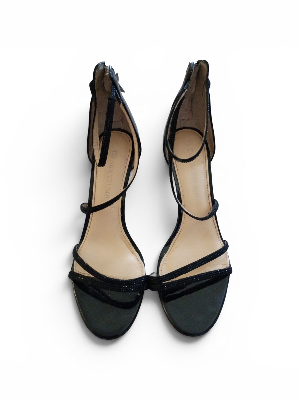 Ivanka Trump Black Strappy High-Heel Sandals